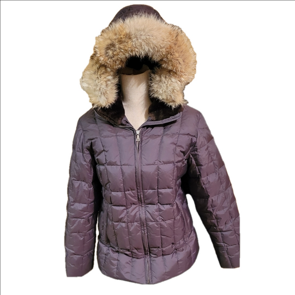 Red Head Women's Down Jacket with Fur Trim